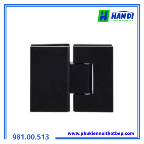 Bản lề kính - kính 180D đen mờ HAFELE 981.00.513