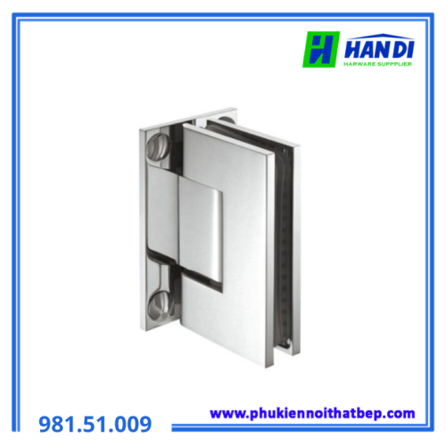 Bản lề kính - tường 90° Nickel mờ HAFELE 981.51.009