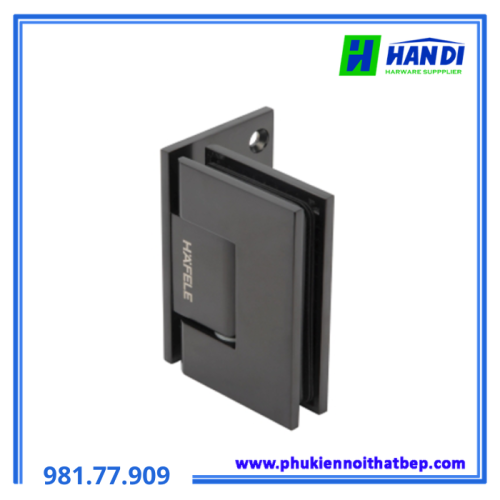 Bản lề kính tường O.90 CP đen HAFELE 981.77.909
