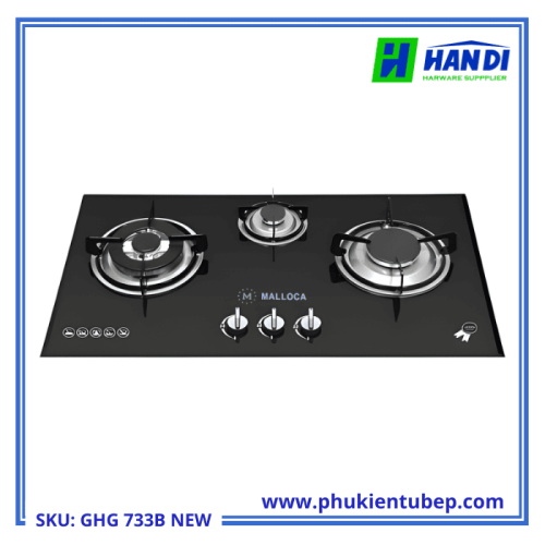 Bếp gas 3 vùng nấu MALLOCA GHG 733B NEW