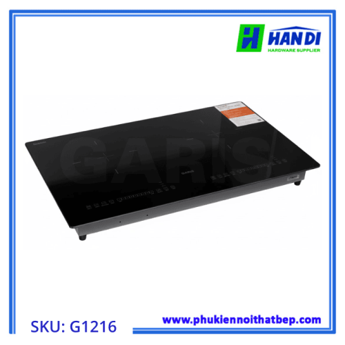 Bếp từ 2 vùng nấu, kính vát 4 cạnh GARIS G1216