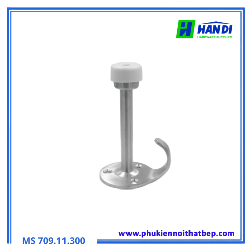 Chặn cửa gắn tường Imundex, 709.11.300, tích hợp móc treo đồ