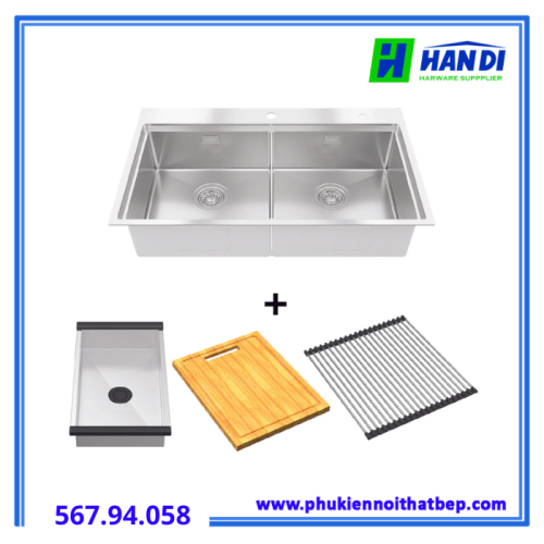 Chậu rửa chén Combo chậu Sus Hafele 567.94.058 & Phụ kiện