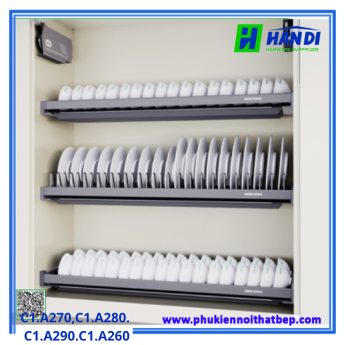 Giá bát cố định khung nhôm Inox mờ SUS304 C1.A270.3, C1.A280.3, C1.A290.3