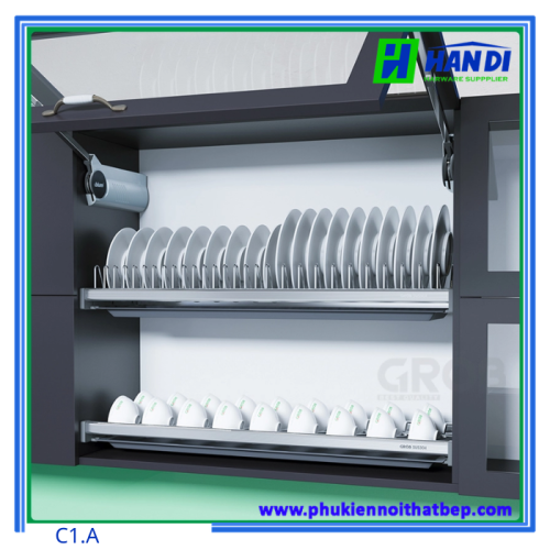 Giá bát cố định khung nhôm Inox mờ SUS304 C1.A270.3, C1.A280.3, C1.A290.3