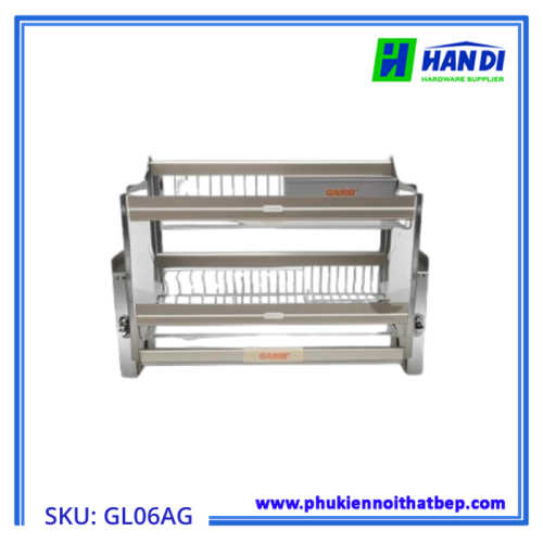 Giá bát dĩa nâng hạ nhôm màu Champagne GARIS GL06.70AG, GL06.80AG, GL06.90AG