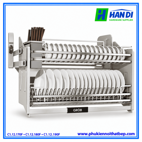 GIÁ BÁT NÂNG HẠ NAN DẸT INOX MỜ FULL SUS304 C1.12.170F/C1.12.180F/C1.12.190F