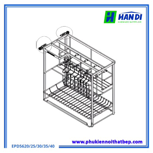 Giá dao thớt nan dẹt Inox 304 Eurogold EPD5620, EPD5625, EPD5630