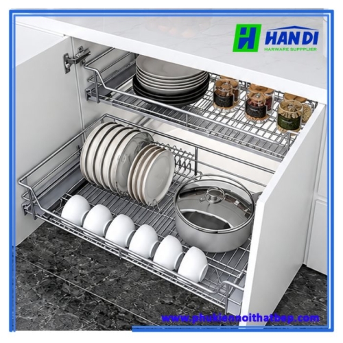 Giá xoong nồi bát đĩa đa năng nan tròn BT304