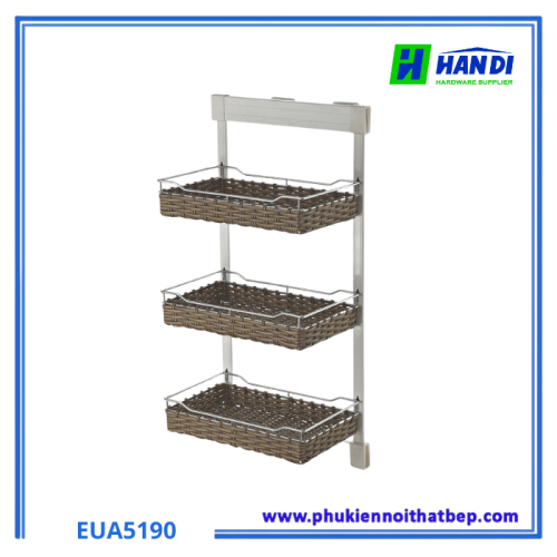 Kệ để đồ Eurogold EUA5190, 3 tầng giỏ mây, ray giảm chấn