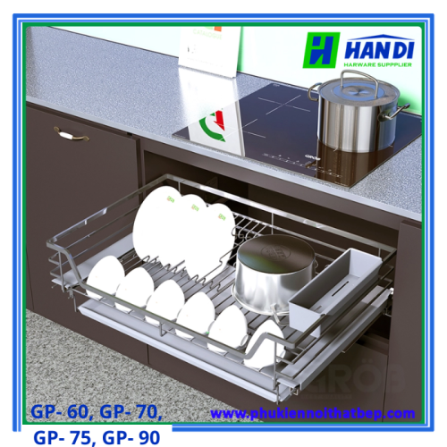 Kệ đựng xoong nồi bát đĩa đa năng hợp kim thép Grob GP-60