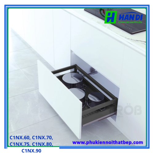 Kệ đựng xoong nồi hợp kim nhôm phủ nano C1NX