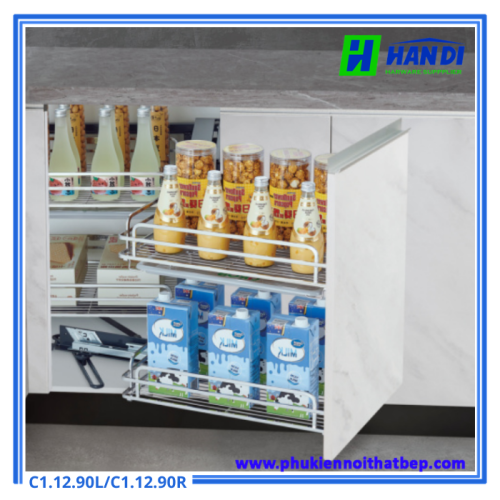 Kệ góc liên hoàn nan dẹt inox SUS304 Grob C1.12.90L, C1.12.90R