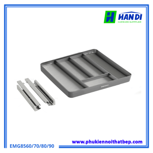 Khay chia thìa nĩa nhôm phay xước Eurogold EMG8560