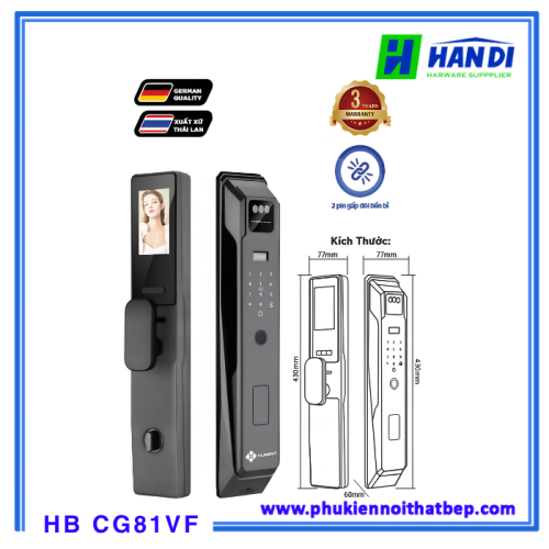 Khóa cửa vân tay Hubert HB CG81VF 