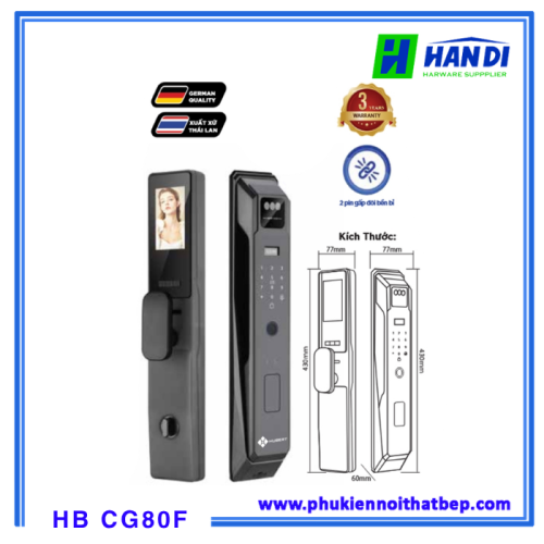 Khoá vân tay cửa gỗ HUBERT HB CG80F