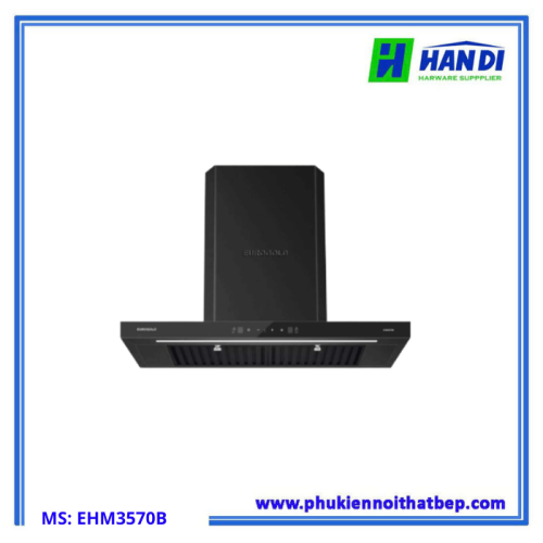 Máy hút mùi chữ T mặt kính đen EHM3570B-Eurogold