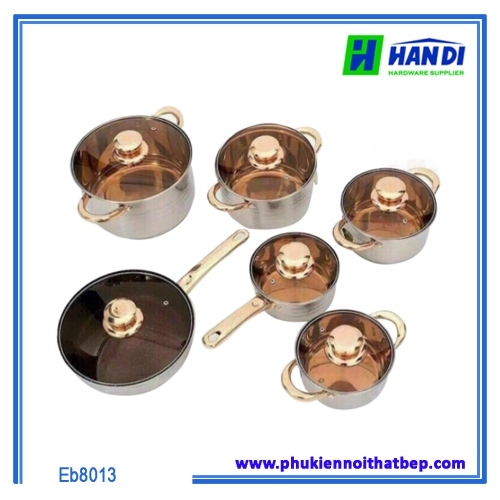 Bộ nồi 12 món Inox cao cấp Eb8013