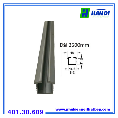 Ray trượt Slido F-line18 2500mm 401.30.609