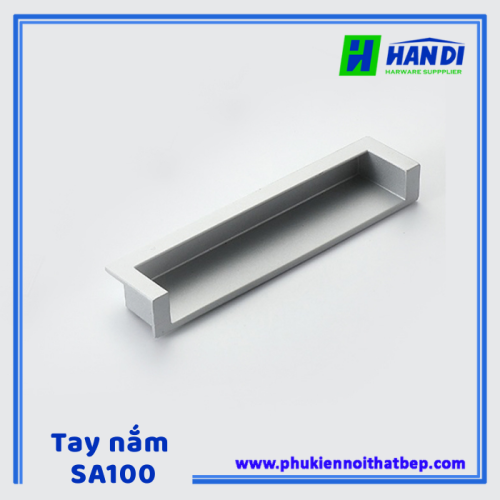 Tay nắm âm SA100 màu đen/nhôm