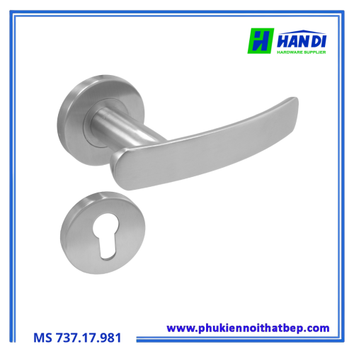 Tay nắm cửa cong 737.17.981, Inox 304 hiện đại