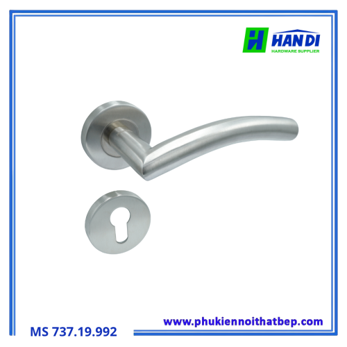 Tay nắm cửa gạt IMUNDEX 737.19.992 Inox 304 đế tròn