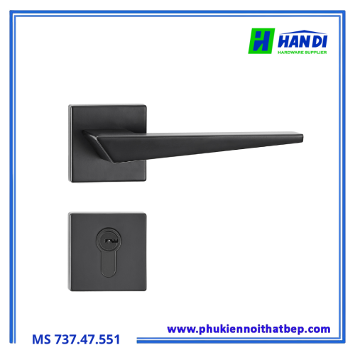 Tay nắm cửa IMUNDEX 737.47.551 Zinc Alloy đen mờ