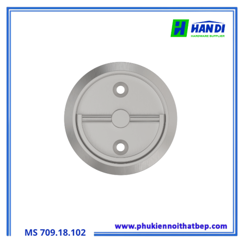 Tay nắm âm IMUNDEX 709.18.102 vòng kéo inox 304.