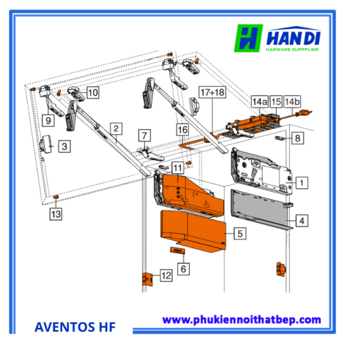 Tay nâng điện Blum aventos HF Top 