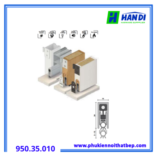 Thanh chắn bụi Hafele 950.35.010