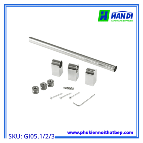 Thanh treo và bas inox GARIS GI05.1, GI05.2, GI05.3
