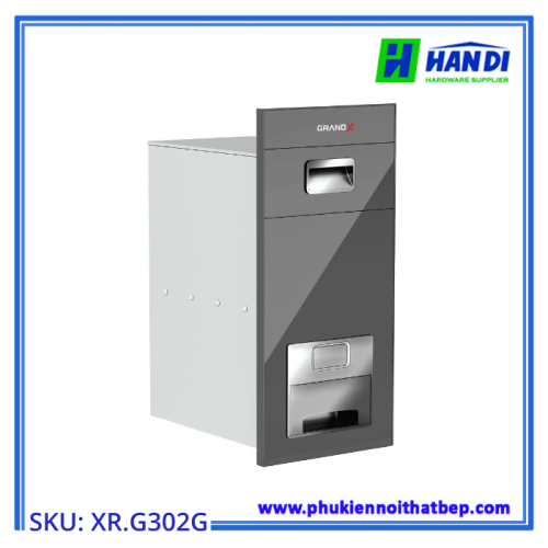 Thùng gạo mặt kính nút nhấn GRANDX XR.G302G