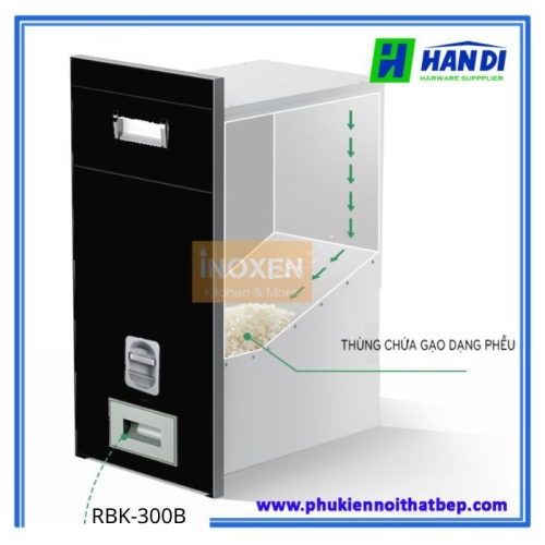 Thùng gạo mặt gương RBK-300B/300M