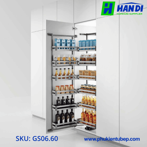 Tủ đồ khô 6 tầng, rổ inox hộp GARIS GS06.60