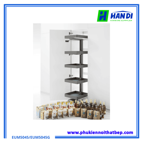 Tủ kho 5 tầng nhôm âm tủ Eurgold EUM5045, EUM5045G
