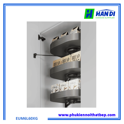 Tủ kho 6 tầng xoay âm tủ nhôm Eurogold EUM6L60XG