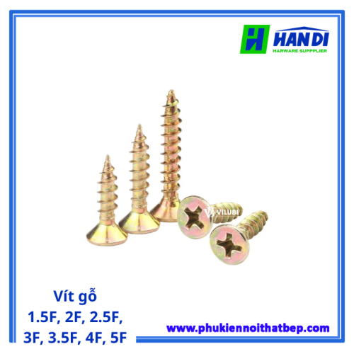 Vít gỗ 1.5F, 2F, 2.5F, 3F, 3.5F, 4F, 5F