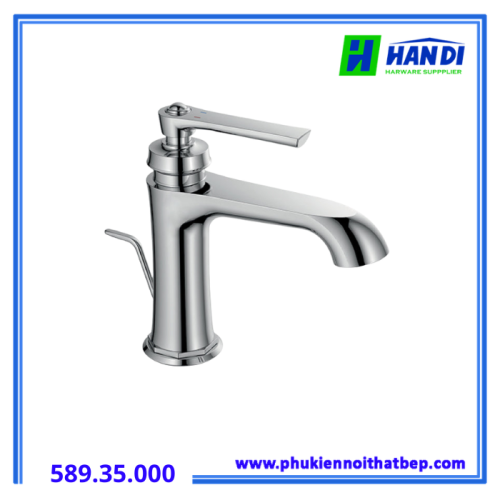 Vòi Trộn Lavabo Kyoto 100 Có Xả Kéo Hafele 589.35.000